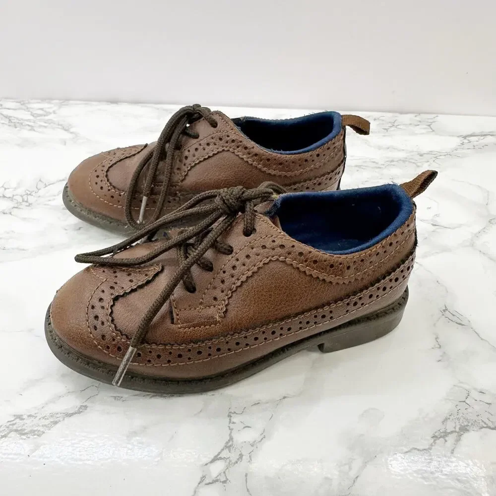 Carters Oxford Dress Shoes Brown Toddler Boys‎ 7